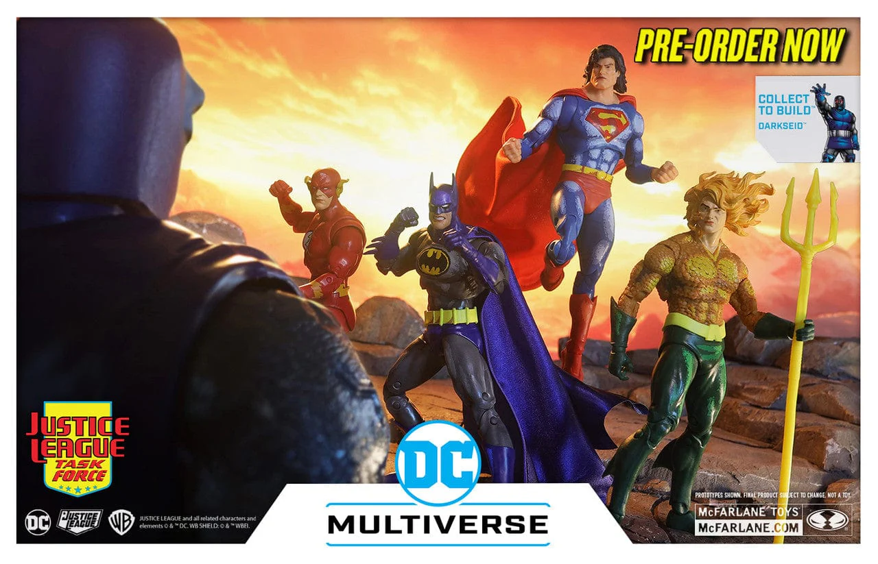 McFarlane Toys DC Multiverse Justice League Task Force 4 Pack Figures Superman Aquaman The Flash Batman
