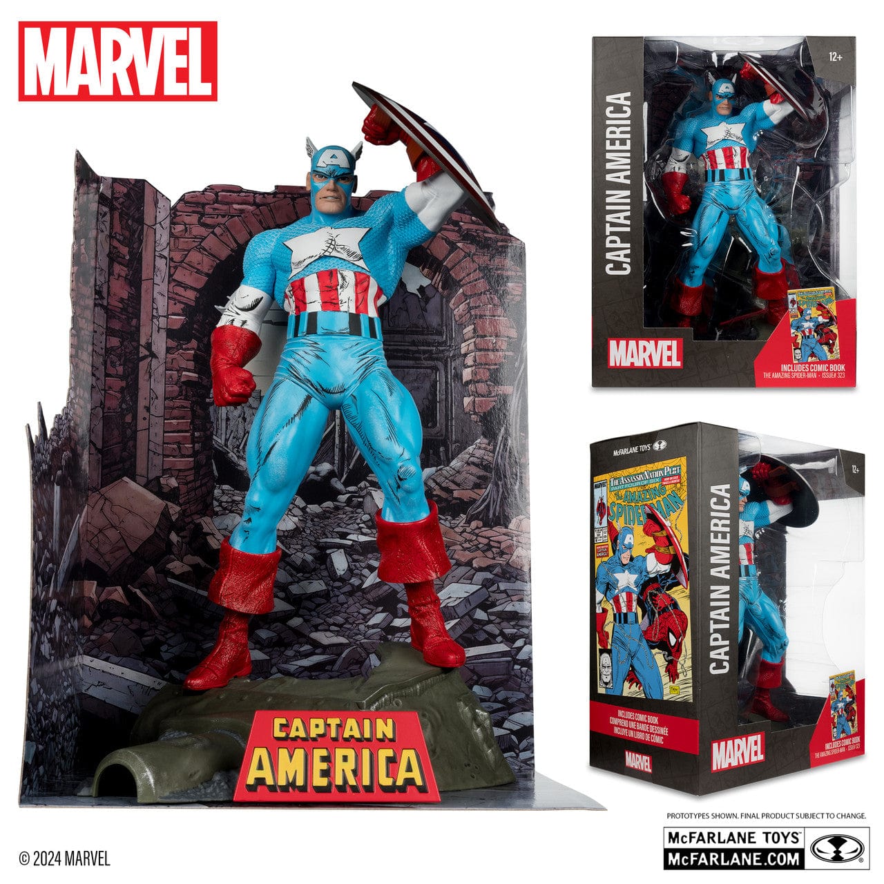 McFarlane Toys Marvel Captain America 1:6th Scale Figure Amazing Spider-Man #323 - Image 3