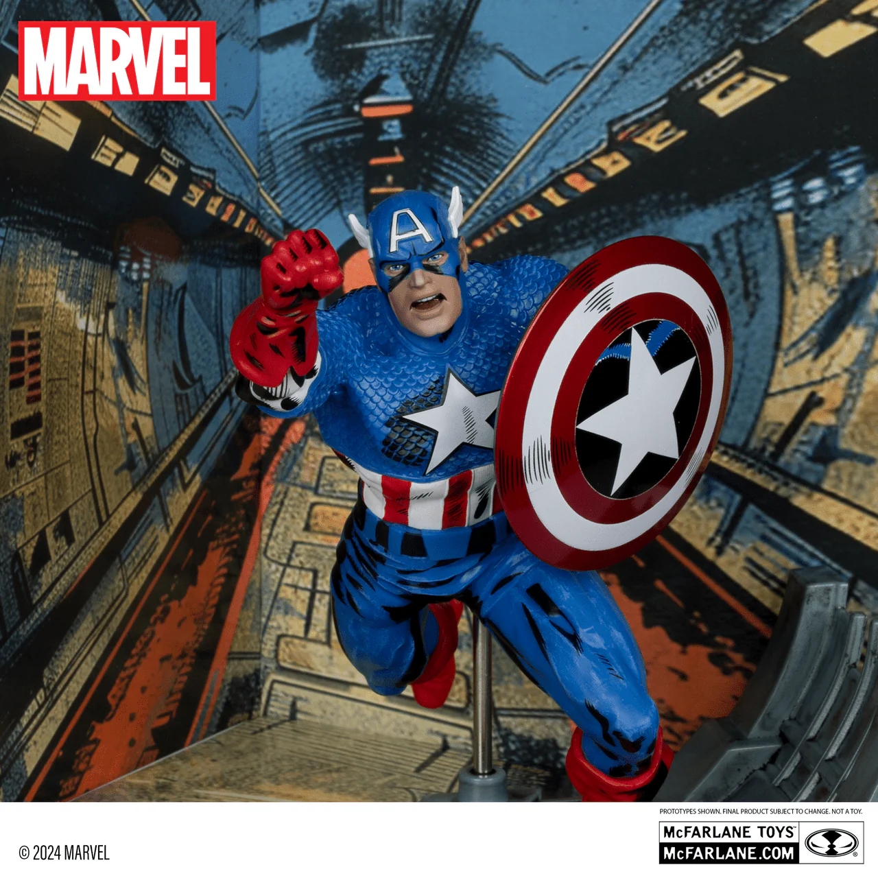 McFarlane Toys Marvel Captain America 1:10th Scale Figure Captain America #100 - Image 2