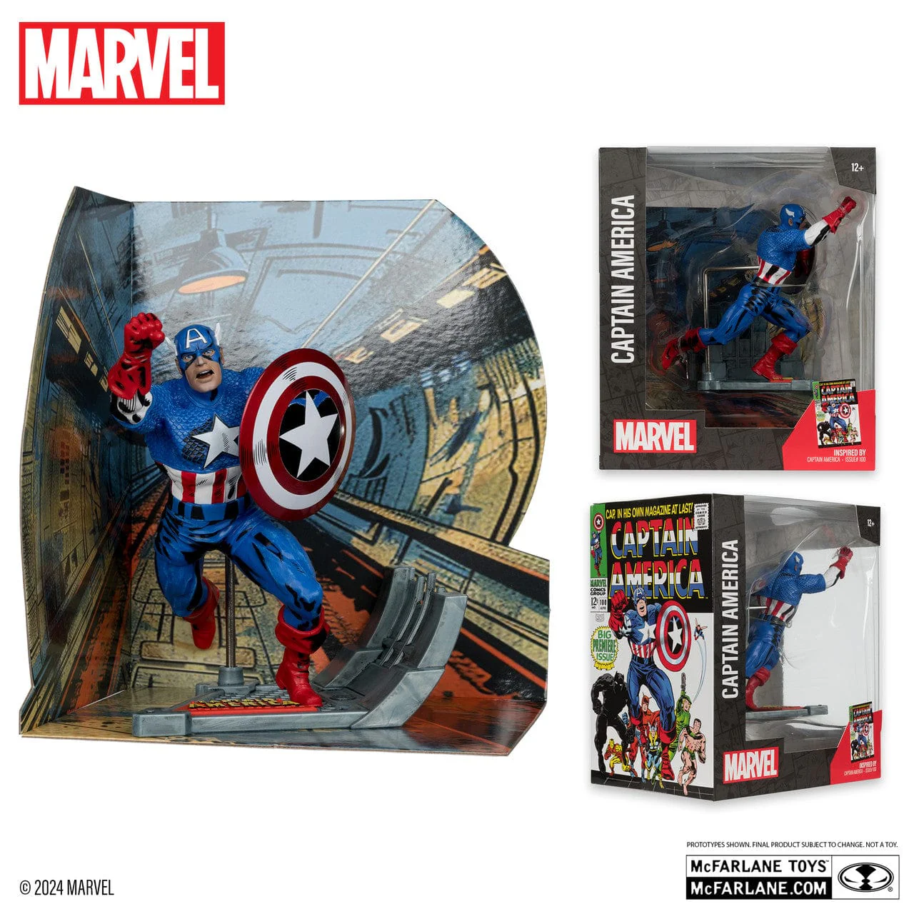 McFarlane Toys Marvel Captain America 1:10th Scale Figure Captain America #100 - Image 3