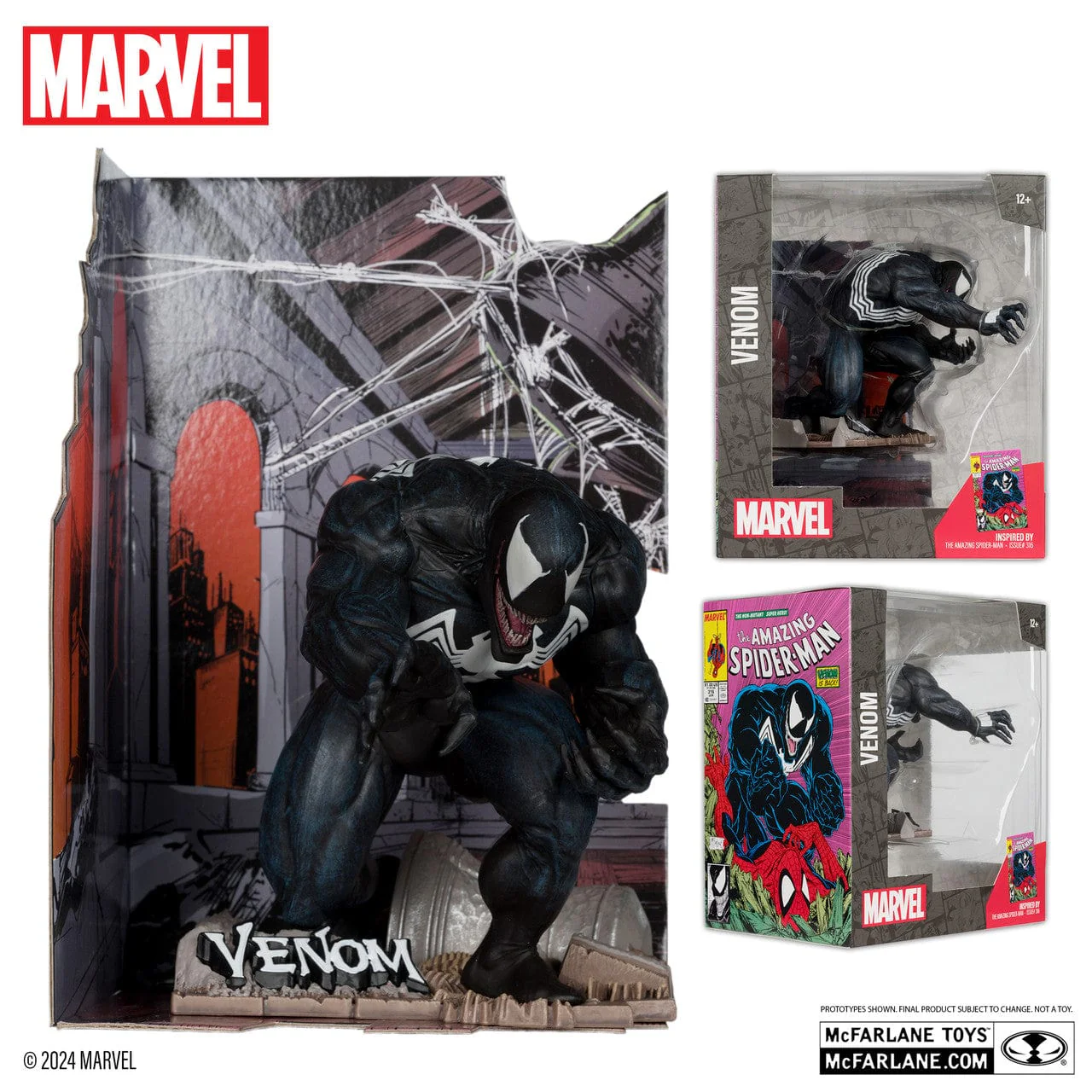 McFarlane Toys Marvel Venom 1:10th Scale Figure The Amazing Spider-Man #316 - Image 3