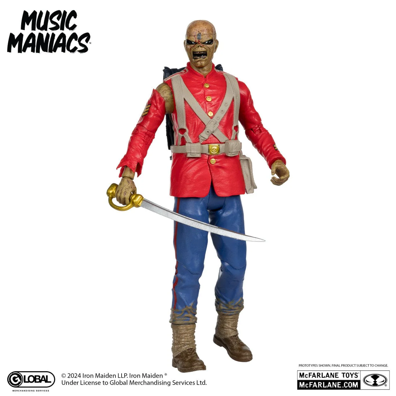 McFarlane Toys Music Maniacs Trooper Eddie Iron Maiden Figure - Image 2