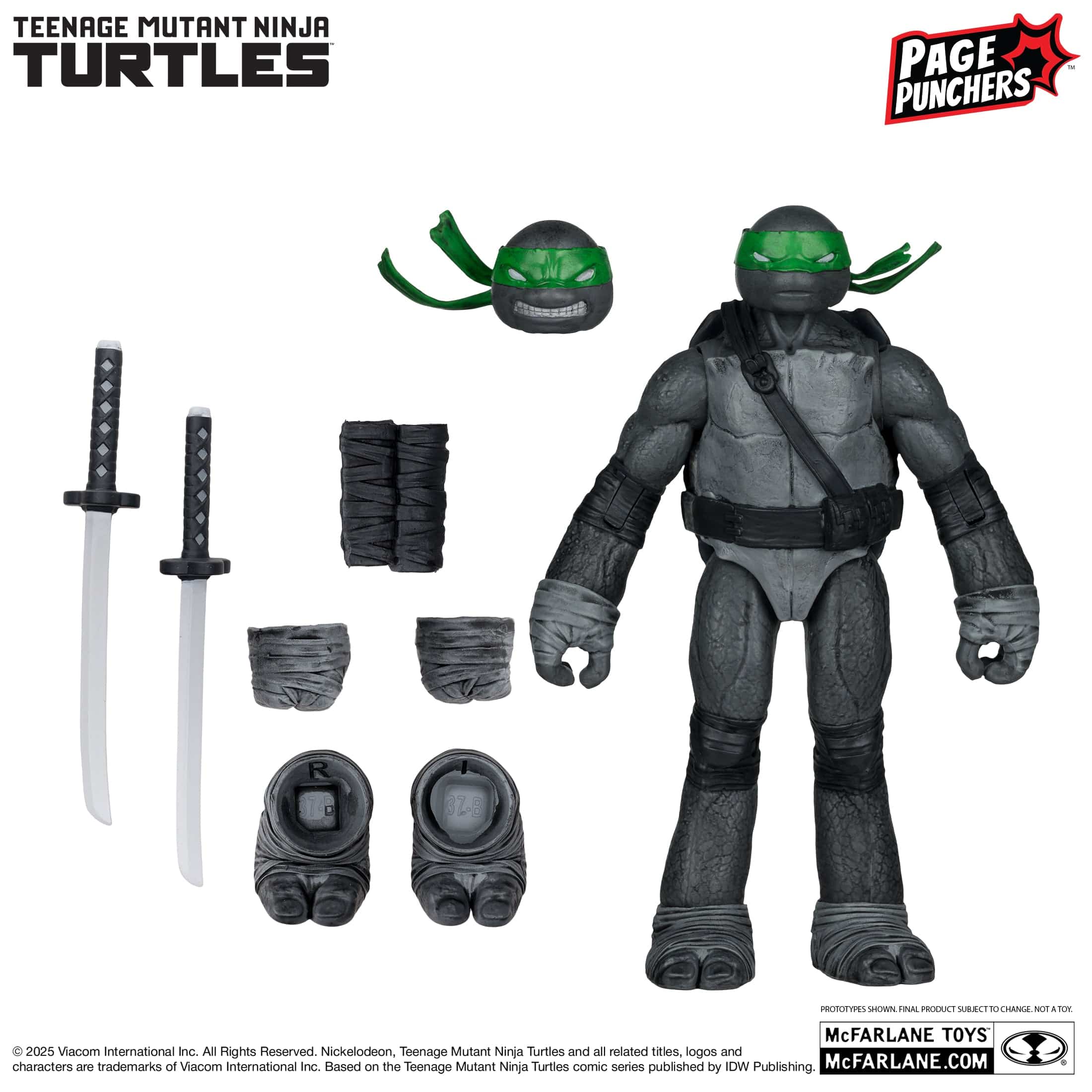 McFarlane Toys Teenage Mutant Ninja Turtles Leonardo Black, White & Green - Image 3