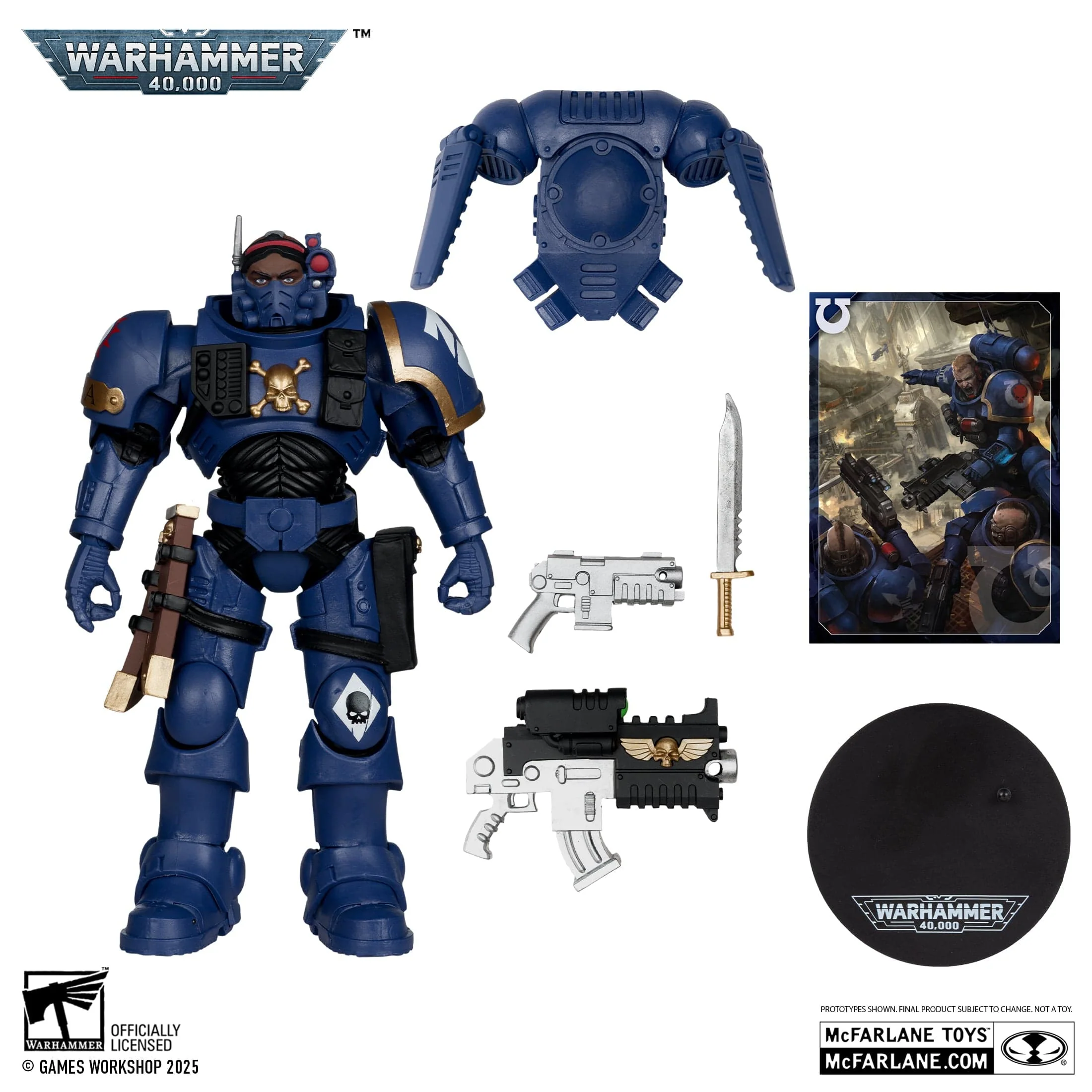 McFarlane Toys Warhammer 40,000 Lieutenant In Phobos Armour Ultramarines Figure - Image 3