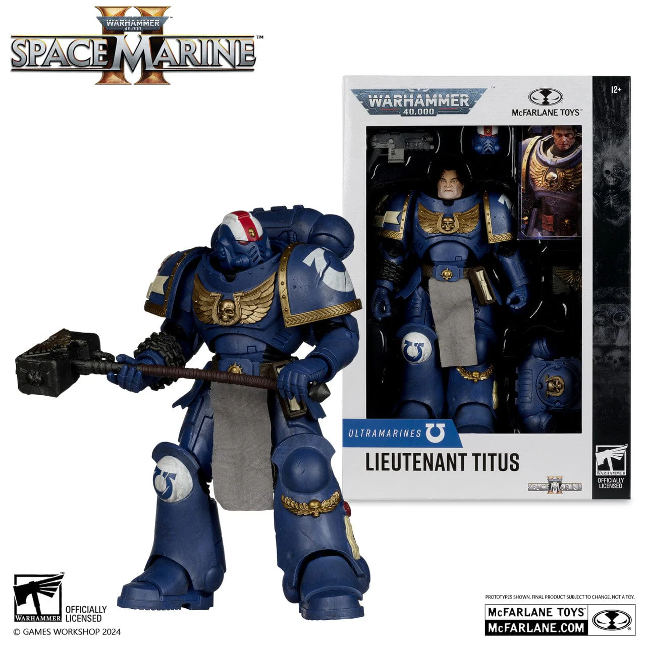 McFarlane Toys Warhammer 40,000 Lieutenant Titus Space Marine 2 Figure
