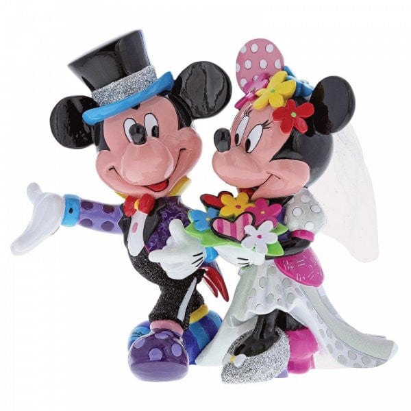 Disney Britto Mickey and Minnie Mouse Wedding Figurine 4058179 - Image 2