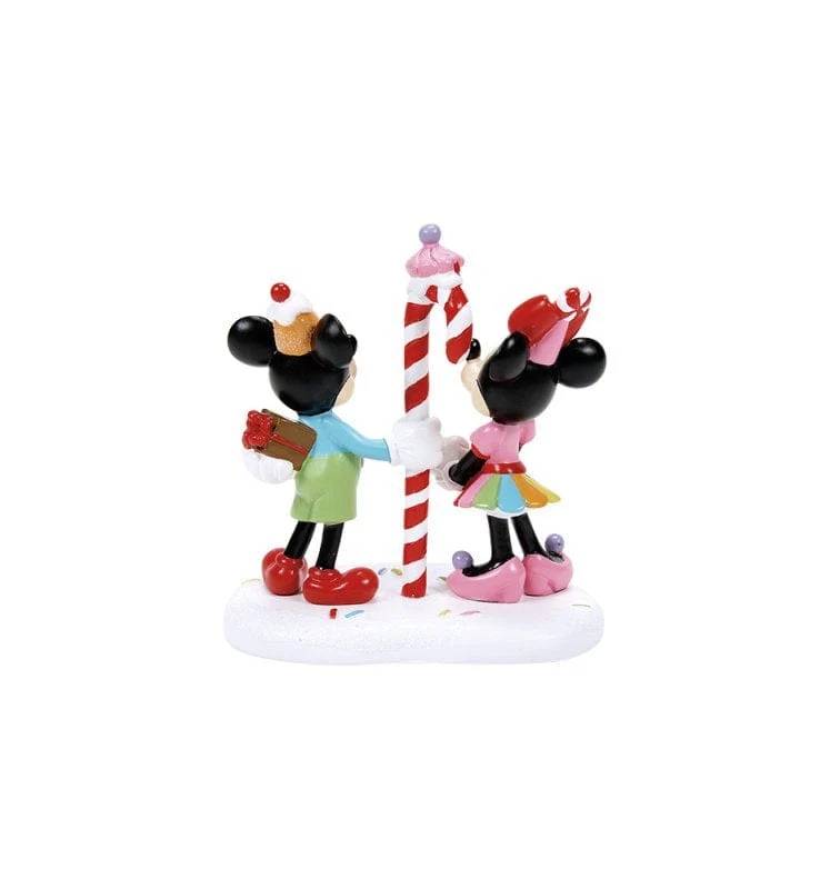 Mickey and Minnie Share a Treat Disney Village by Department 56 - Image 2