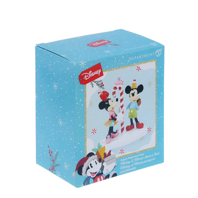 Mickey and Minnie Share a Treat Disney Village by Department 56 - Image 3