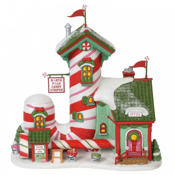 North Pole Candy Striper Christmas Elf Building Figurine By Department 56