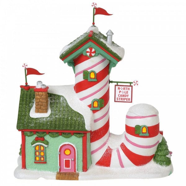 North Pole Candy Striper Christmas Elf Building Figurine By Department 56 - Image 2