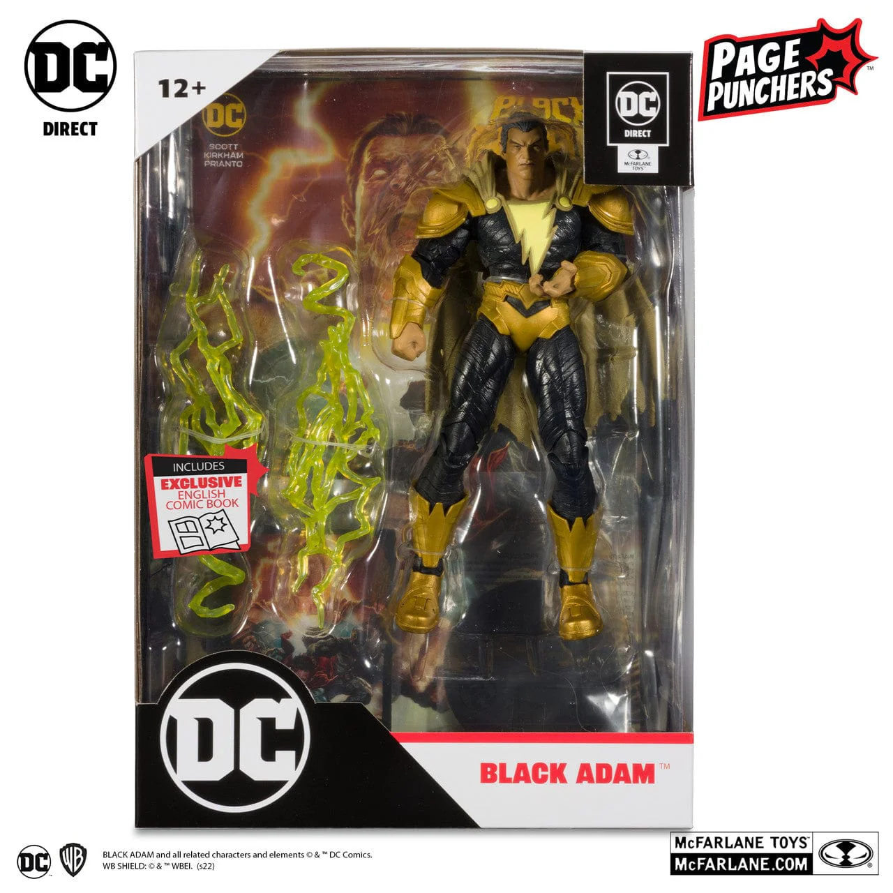 McFarlane Toys DC Page Punchers Black Adam 7" Figure With Comic - Image 3