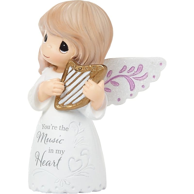 Precious Moments Angel With Harp Mini Figurine - Image 3