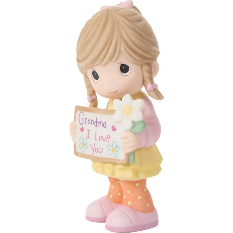Precious Moments Grandma Girl With Sign & Flower Figurine - Image 3