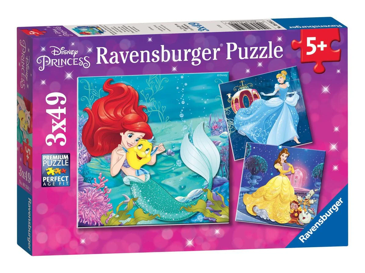 Ravensburger Disney Princess Adventure 3x 49 Piece Jigsaw Puzzle