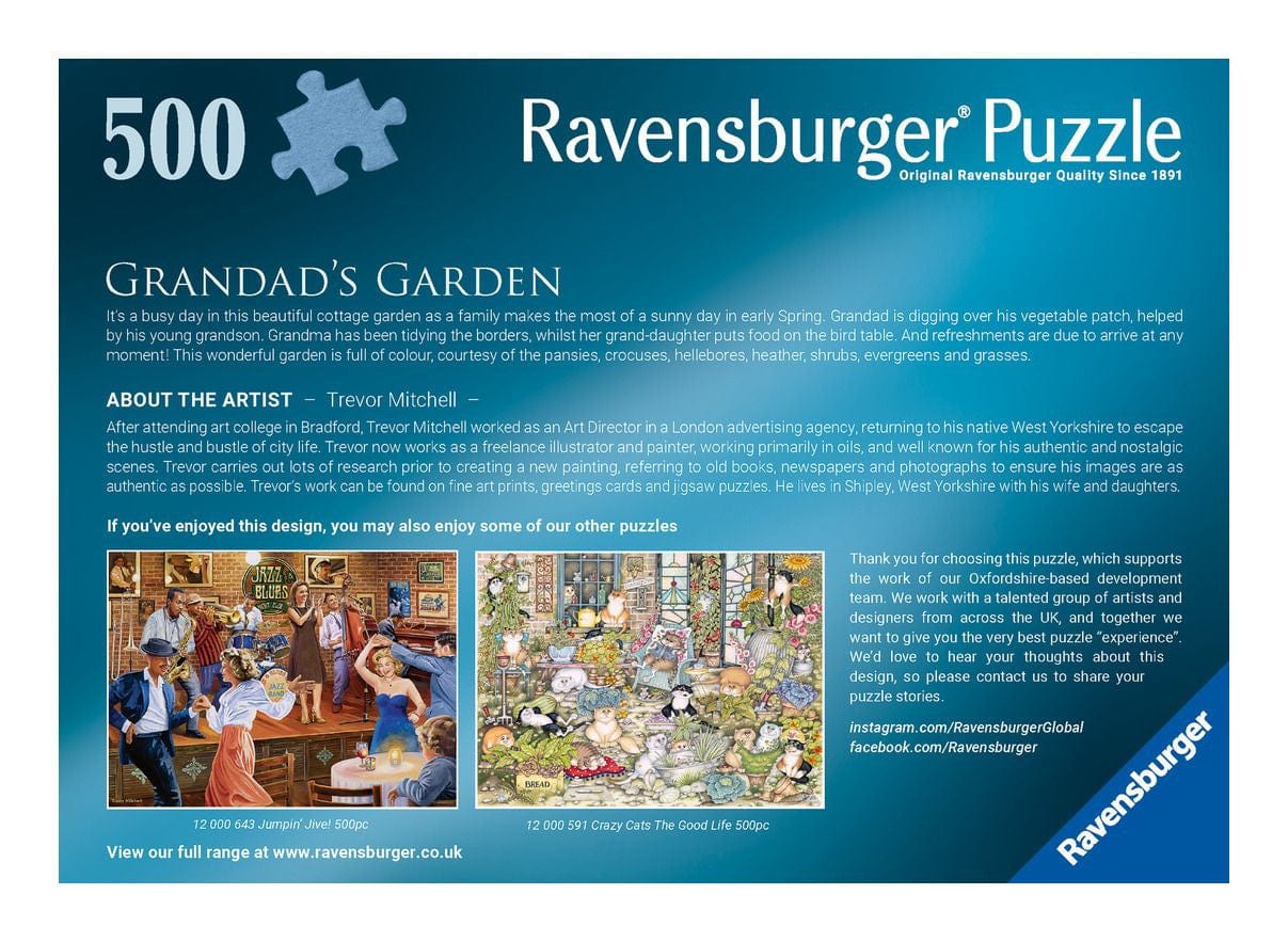 Ravensburger Grandad’s Garden 500 Piece Jigsaw Puzzle - Image 3