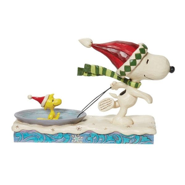 Snoopy and Woodstock Sledding Christmas Figurine By Jim Shore 6013044 - Image 2