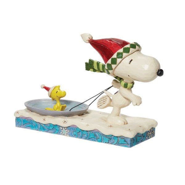 Snoopy and Woodstock Sledding Christmas Figurine By Jim Shore 6013044 - Image 3