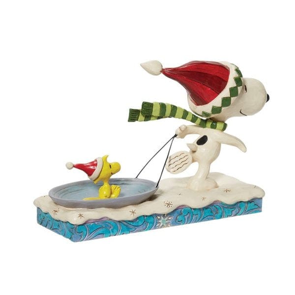 Snoopy and Woodstock Sledding Christmas Figurine By Jim Shore 6013044 - Image 4