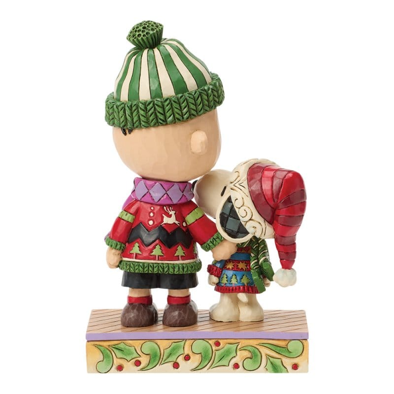 Cosy Christmas Pals (Snoopy and Charlie Christmas Jumpers) Figurine Peanuts By Jim Shore 6018686 - Image 3