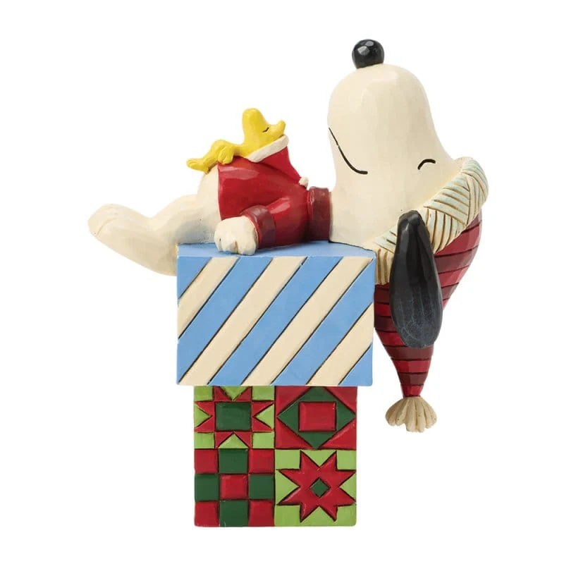 Snoopy & Woodstock on Stacked Gifts Figurine Peanuts By Jim Shore 6018683 - Image 3