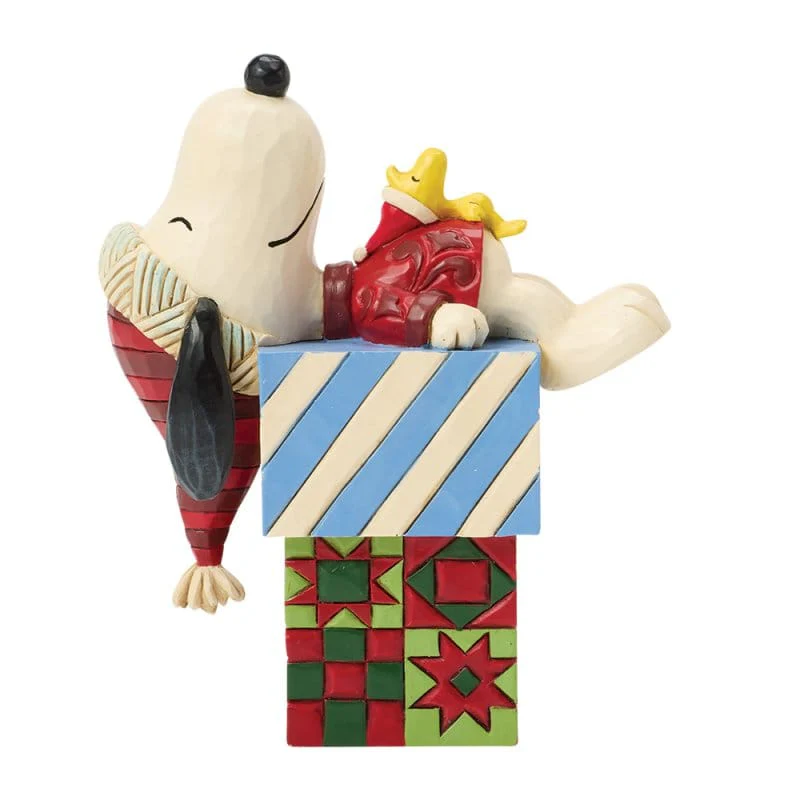 Snoopy & Woodstock on Stacked Gifts Figurine Peanuts By Jim Shore 6018683 - Image 5