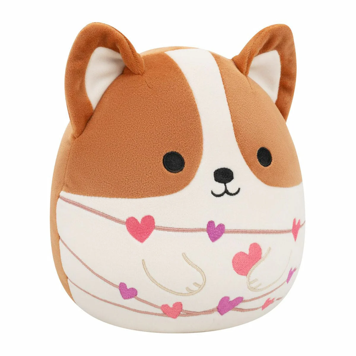 Squishmallows 7.5" Valentines Reginald the Corgi with Heart Strings - Image 2