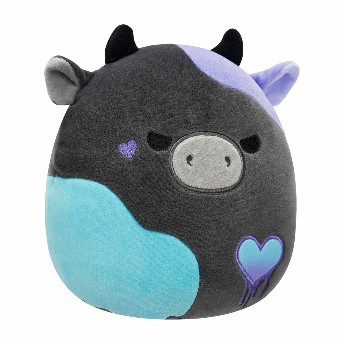 Squishmallows 7.5" Valentines Smithereens The Charcoal Cow with Melting Heart - Image 2