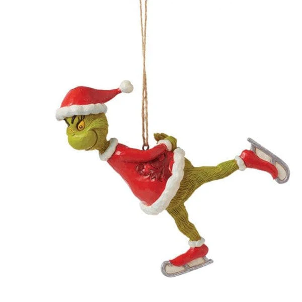 The Grinch Ice Skating Hanging Ornament By Jim Shore 6015225 - Image 2