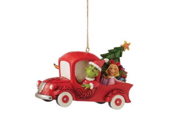The Grinch in a Red Truck Hanging Ornament By Jim Shore 6012706 - Image 2