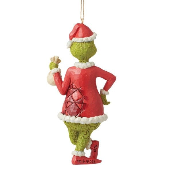 The Grinch with Bag of Coal Hanging Ornament By Jim Shore 6012708 - Image 2